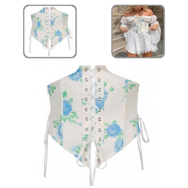 

bustiers & corsets stylish corset slimming tummy irregular waist cincher adjustable bustier for daily wear girdle belt, Black;white