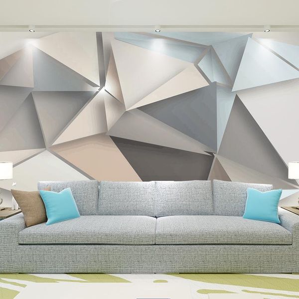 

wallpapers custom po wall paper 3d modern tv background living room bedroom abstract art mural geometric covering wallpaper