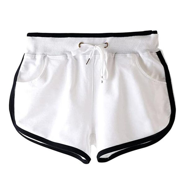 

women's shorts summer girls ladies running gym workout yoga sports, White;black