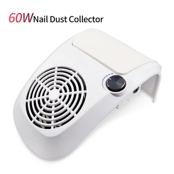 

nail art equipment 60w powder vacuum cleaner salon tool with powerful bag, Silver