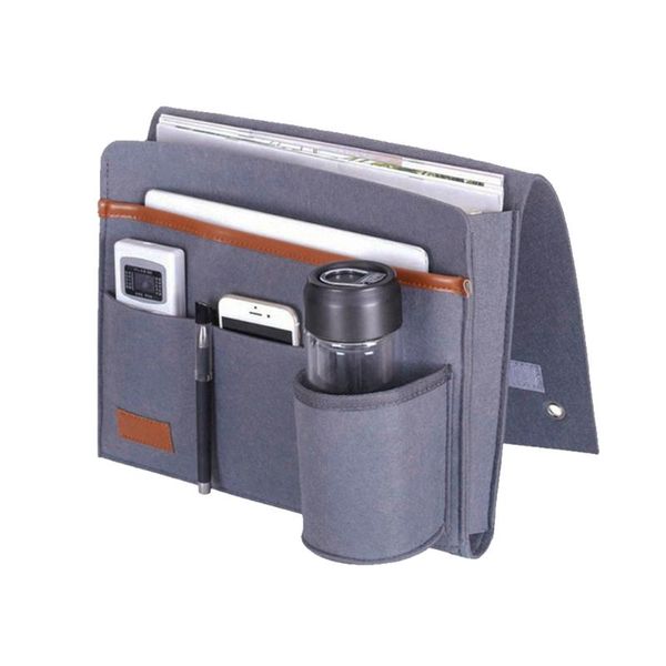 

holding lapportable magazines home college dorm foldable felt bedside caddy bag bed sofa chair hanging books organizer