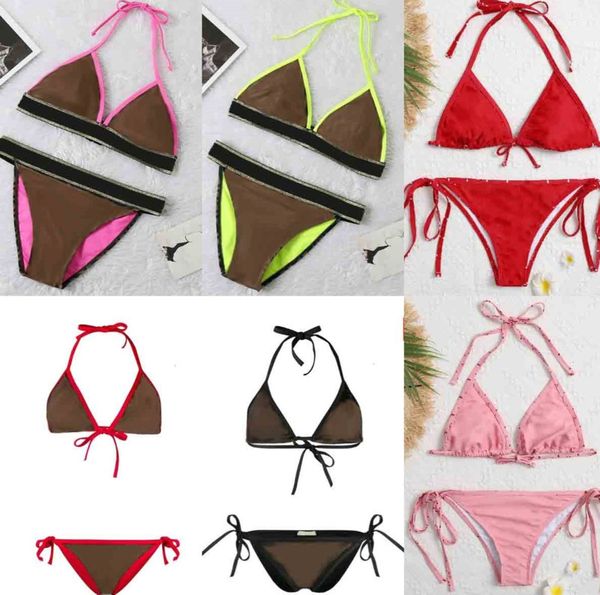 

womens swimsuit bikini swimwear women swimsuits fashion swim wear two piece bandage swimming bathing suits styles, White;black
