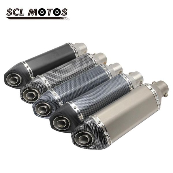 

motorcycle exhaust system scl motos universal 51mm stainless steel muffler pipe escape moto scooter motorbike ak with db killer