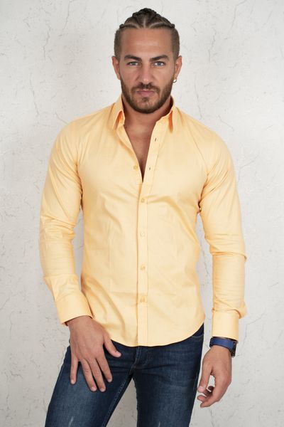 

orange men 's regular fit long shirt 2004099 7och, White;black