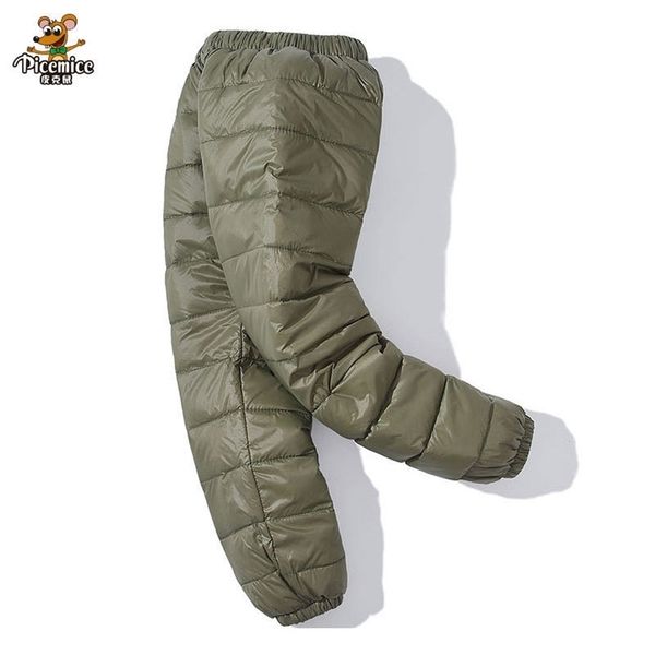 

winter baby boy girls pants children's infant warm plus velvet down trousers thicken design boy pants fit 2-8 years 210306, Blue