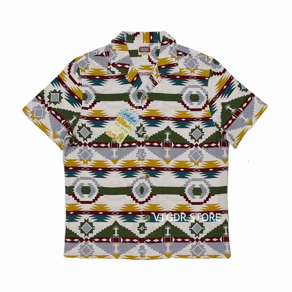 

bob dong totem indian hair collar shirts summer men slubby c/f short sleeves bmz2, White