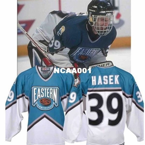 

668 #39 dominik hasek 1997 all star game hockey jersey or custom any name or number jersey, Black