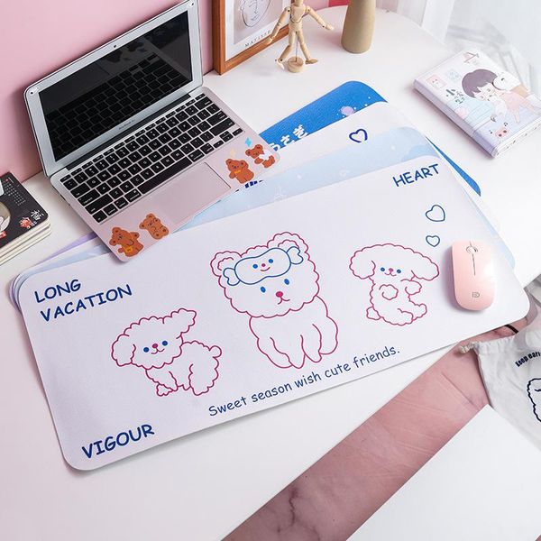 

mouse pads & wrist rests cartoon cute computer desk mat pu waterproof student large keyboard pad placemat