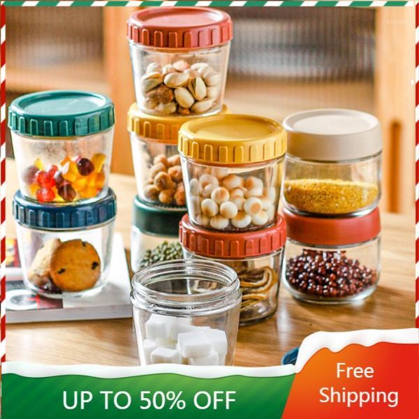 

storage bottles & jars spices food crystal jar sugar snack transparent tea box glass modern water rangement cuisine cereal dispenser zz50sb