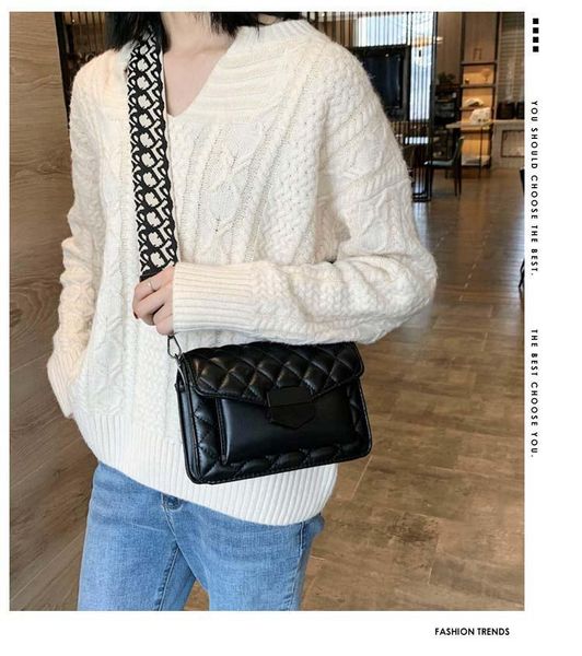 

shoulder bags pattern pure solid color bag 2021 pu leather messenger female