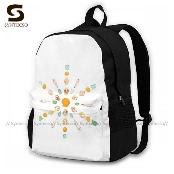 

backpack seashells backpacks woman lightweight cool polyester commuter bags