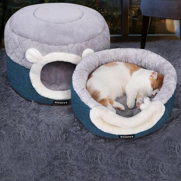 

cat beds & furniture nest round detachable washable thicken soft plush warm cozy sleeping bag bed house puppy small dogs cats