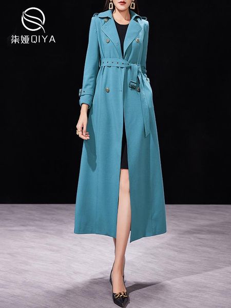 

women's trench coats windbreaker coat women's spring and autumn middle long over knee temperament, slim waist, double breasted vers, Tan;black