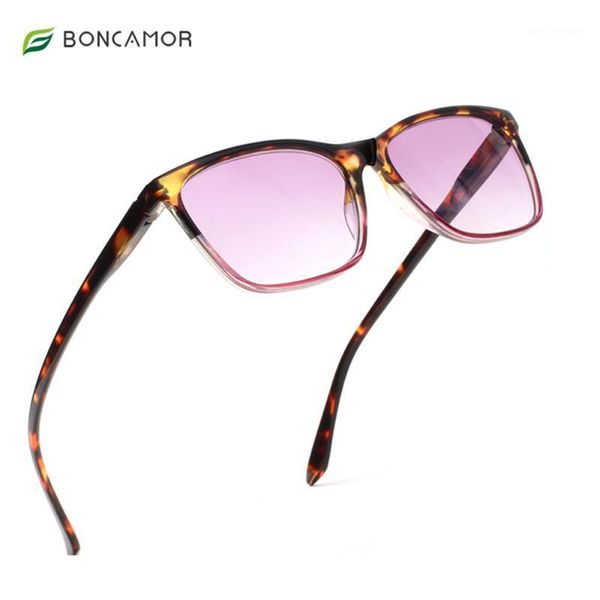 

boncamor color lens reading glasses spring hinge outdoor sunglasses comfortable stylish readers for women and men, White;black