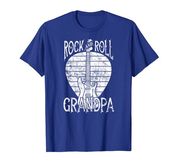 

rock n roll grandpa t-shirt vintage guitar player gift, White;black