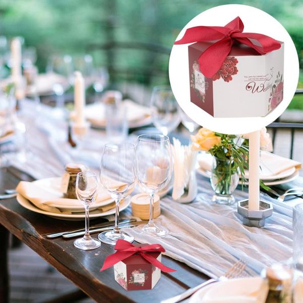 

10pcs chinese styled candy boxes present paper boxes candy package (red)