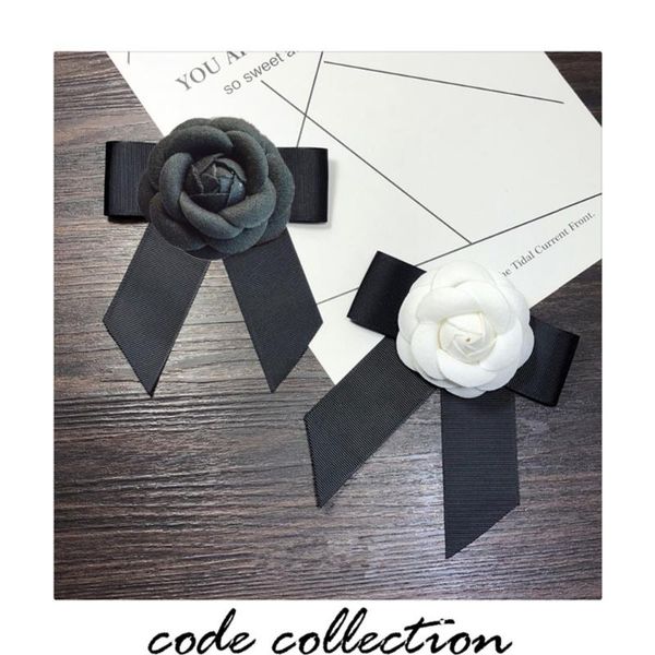 

pins, brooches fashion vintage flower camellia ribbon lapel pin for women men cillar brooch badge large size suit clothes wedding pins, Gray