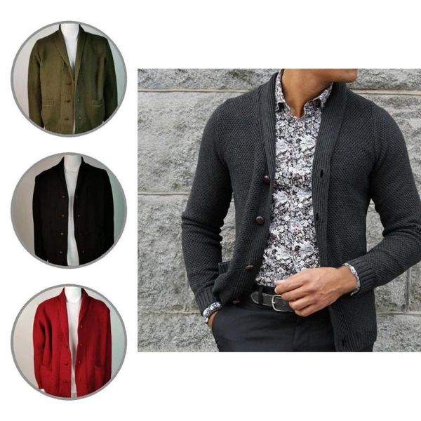 

men's sweaters sweater knitted buttons cardigan casual men coat, White;black