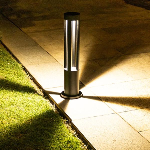 

thrisdar 10w outdoor garden pillar lawn lamp villa landscape courtyard post bollard light modern column lamps