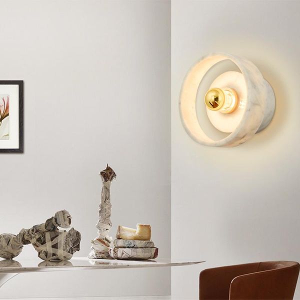 

modern stone crystal wall sconce lighting glass wall sconces glass ball rope living room corridor lamp bedside lamp