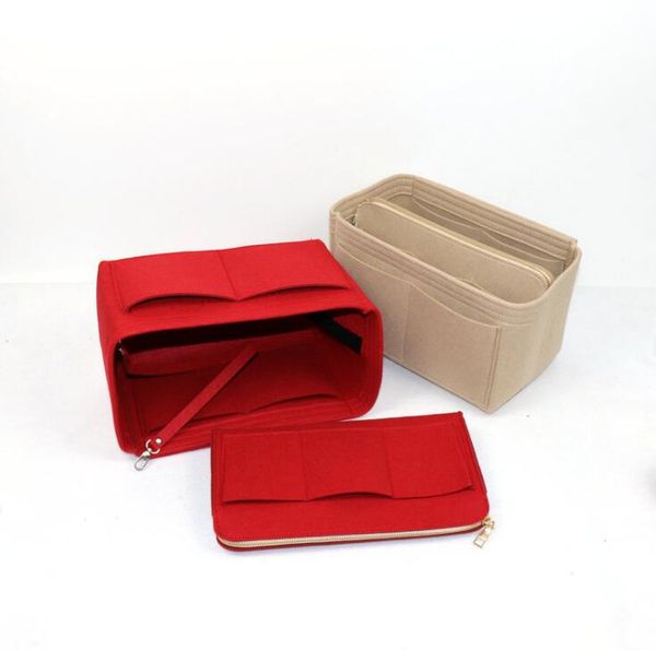 Makeup Storage Bag Fix Teck Teck Liner Travel Вставка Портативные многофункциональные сумки большой емкости с брелок для сумочки