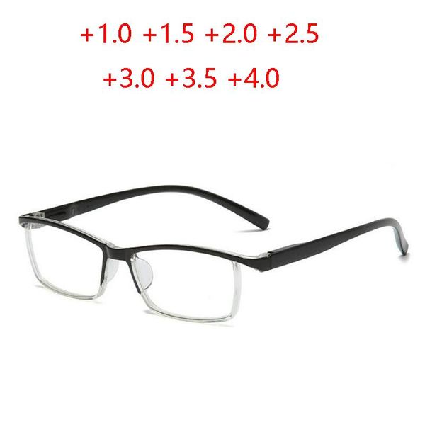

reading glasses blue film coating half frame women men spring leg tr90 power eyeglasses elderly +1.0 +1.5 +2.0 to +4.0