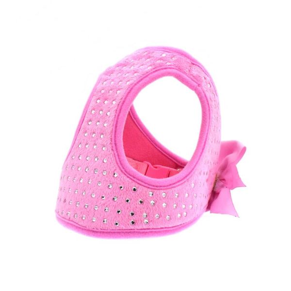 

dog collars & leashes harness diamonds luxurious professional soft comfort pet products breathable vest chest teddy small jeweled for