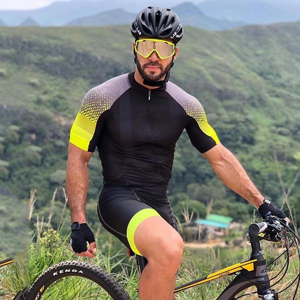 

racing sets men's summer cycling jersey breathable bike short sleeve pro team bicycle clothing skinsuit riding mtb outfit suit, Black;blue
