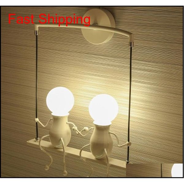 

simple fashion doll swing children wall lamp modern living room bedroom creative bedside wall light holi qylohb homes2011