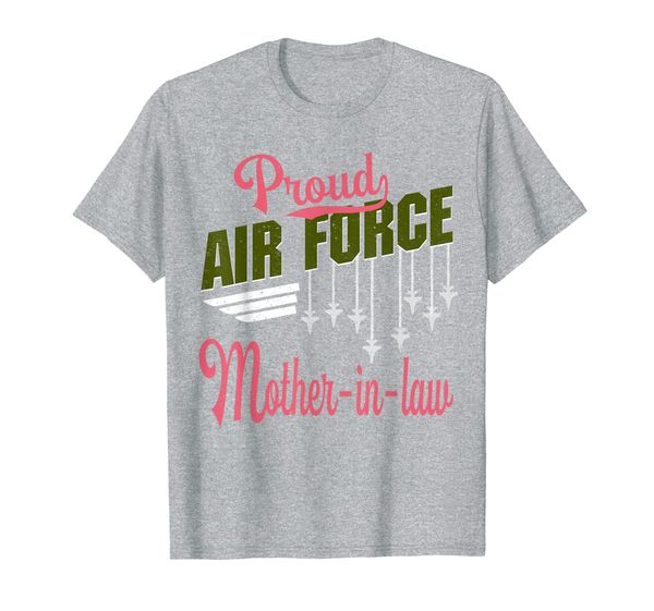 

proud air force mother-in-law pride military family gift t-shirt, White;black