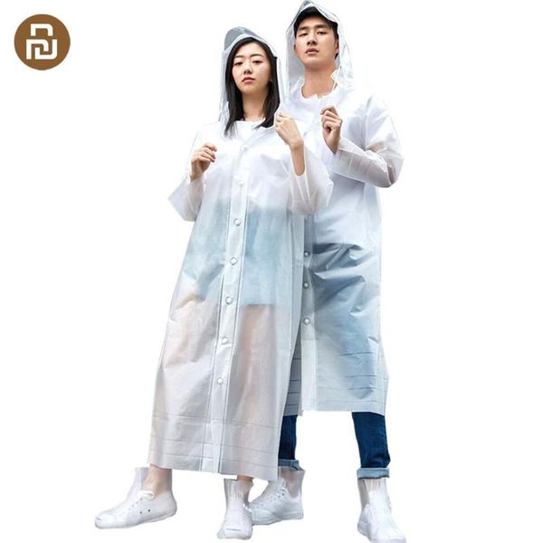 

smart home control frosted transparent rain coat raincoat with detachable hat casual cut for men and women