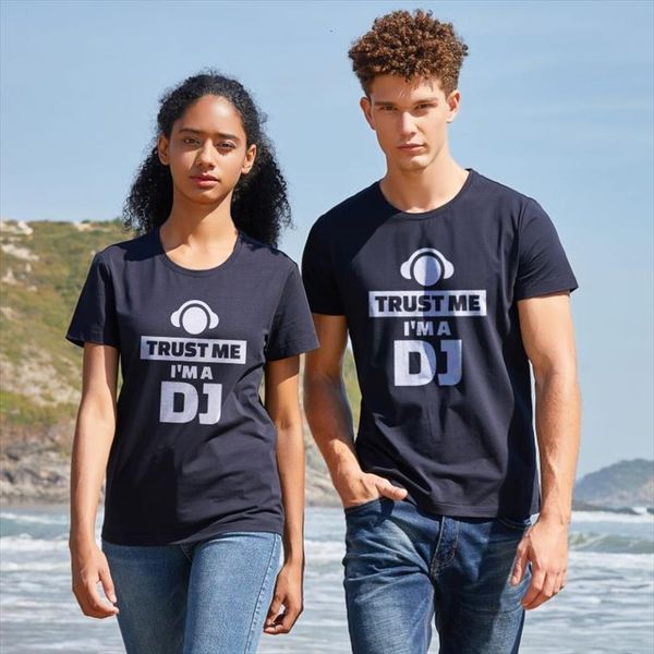 

summer arrival fashion trust me mens t shirts i am the dj funny men cotton short sleeve o neck shirt, White;black
