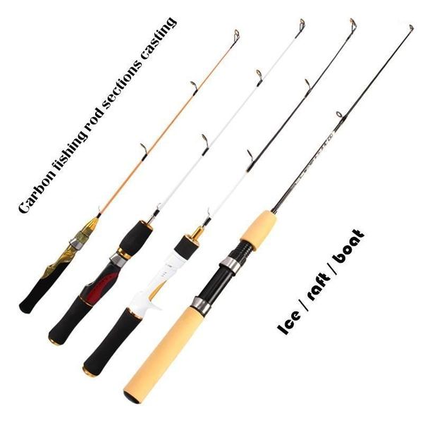 

winter ice fishing rod soft tip 2 sections travel raft pole carp pike portable casting carbon fiber stream pesca boat rods