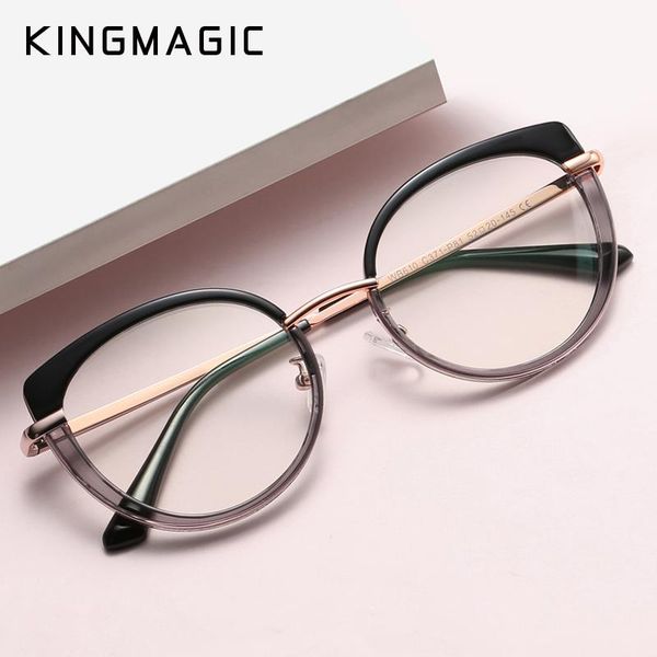 

sunglasses kingmagic anti blue light blocking glasses men women frame clear lens fatigue computer radiation protection mobile game, White;black