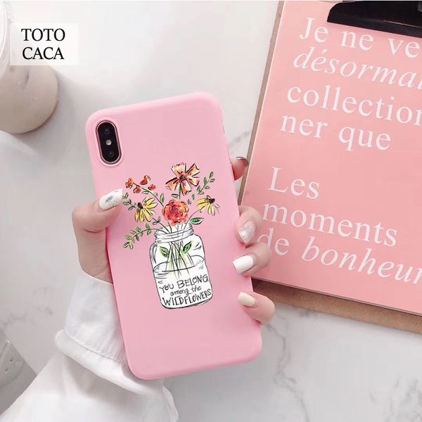 

flower quote soft phone case for iphone x xr xs max 6s 6 7 8 plus se 2020 soft back cover for iphone