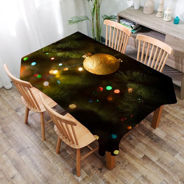 

waterproof home printing christmas series polyester pattern washable tablecloth