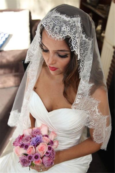 

bridal veils fashion short eyelash lace edged wedding with combs 2021 simple & elegant one-layer welon 150cm, Black