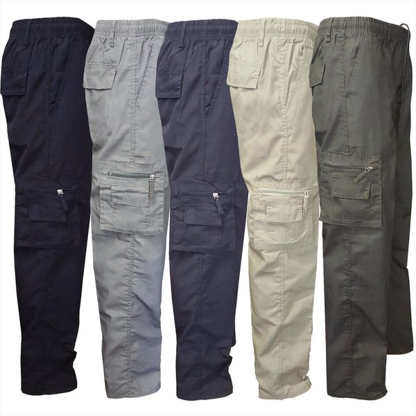 

3xl plus size tactical women pant jogger camping hiking pocket army cargo combat military mens straight trousers solid casual, Black