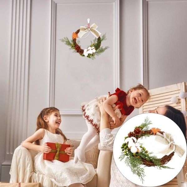 

1pc christmas hanging wreath garland ornament party supplies hanging decor