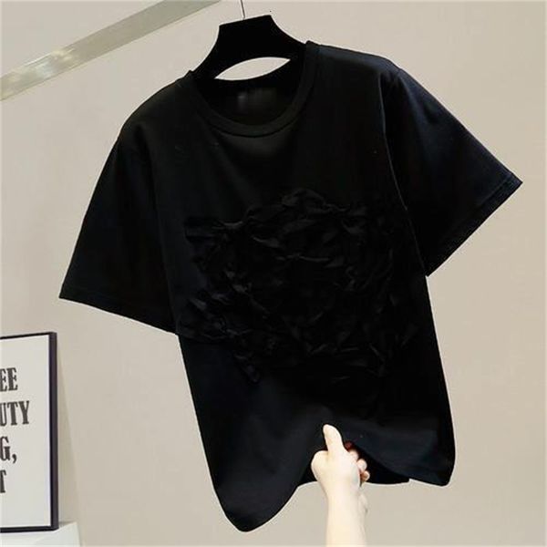 

female archery shirt new round collar casual short sleeve all-match girls black ladies pink t 2021 summer i6yp, White