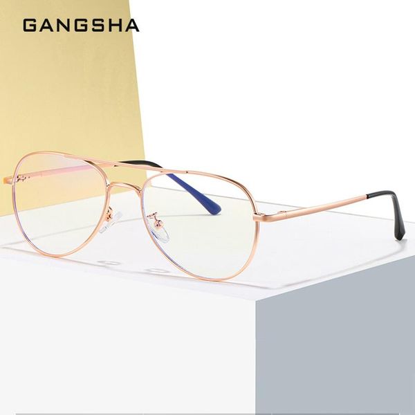 

fashion sunglasses frames gangsha anti blue light frame glasses men/women luxury design brand computer myopia prescription optical eyeglasse, Black