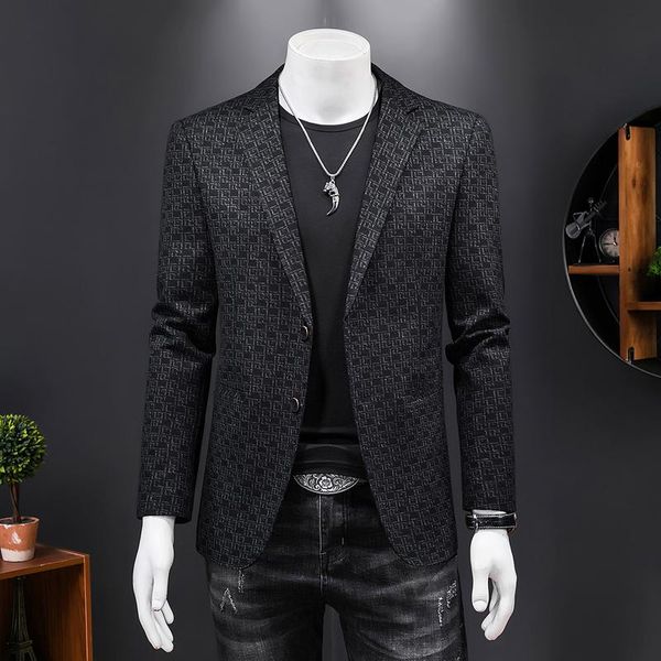 

men's suits & blazers plyesxale for men 2021 casual suit jacket fashion wedding blazer coats autumn slim fit brand terno masculino q714, White;black