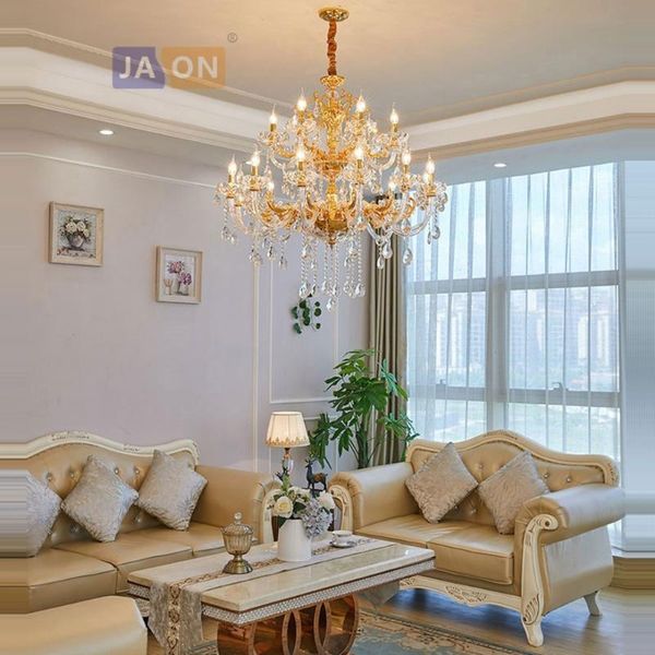 

chandeliers led e14 postmodern zinc alloy crystal glass gold chandelier lighting lustre suspension luminaire lampen for foyer
