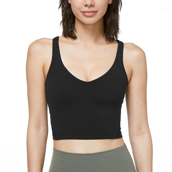 

yoga outfit women sports bra comfort support shockproof nylon high impact gym fitness crop tank workout exercise bralette wirefree