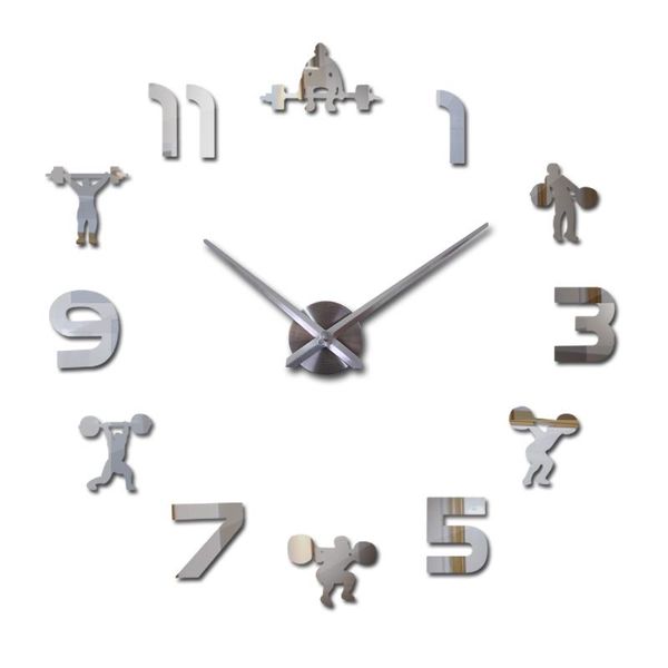 

fashion 3d wall clock quartz watch reloj de pared modern design large decorative clocks europe acrylic mirror stickers