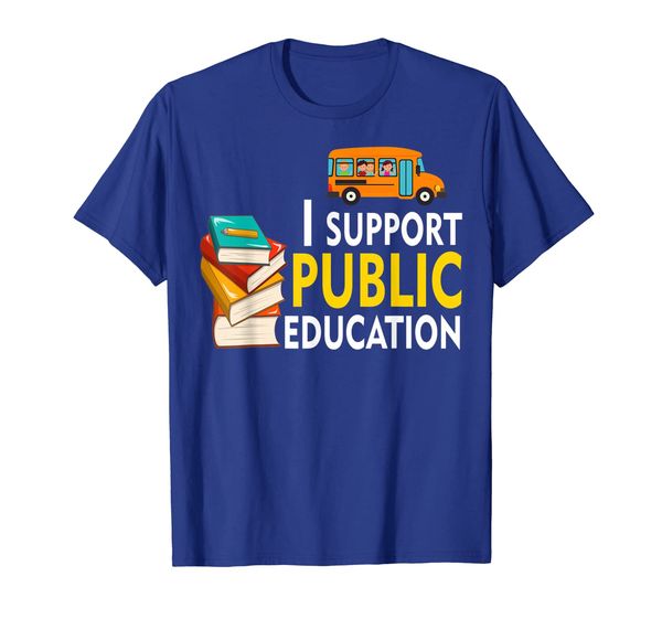 

i support public education tshirt teacher gift, White;black