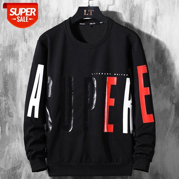 

2021 new spring autumn oversize -6xl 7xl 8xl red black streetwear hoodies men's hip hop long sleeves streets sweatshirt #gj3o