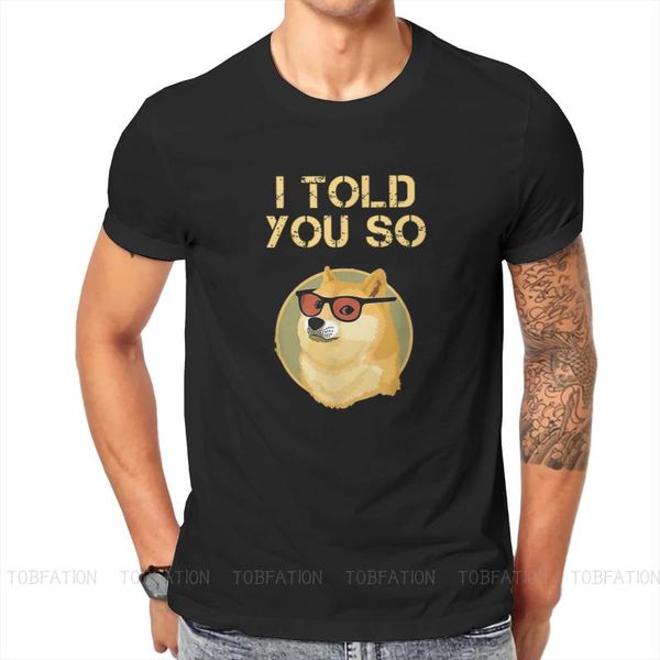 

men's t-shirts camiseta de dogecoin arte criptomoneda para hombre, camisa vintage gotica algodon, harajuku, cuello redondo,, White;black