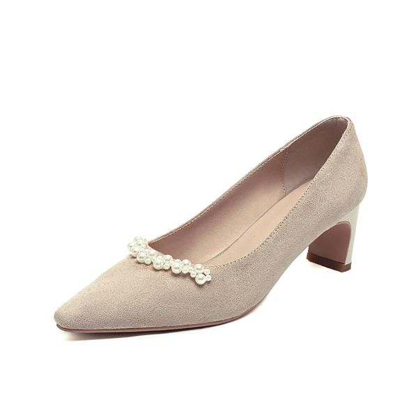

dress shoes pumps fashion string bead square heels sheepskin pointed toe mature elegant women's, Black