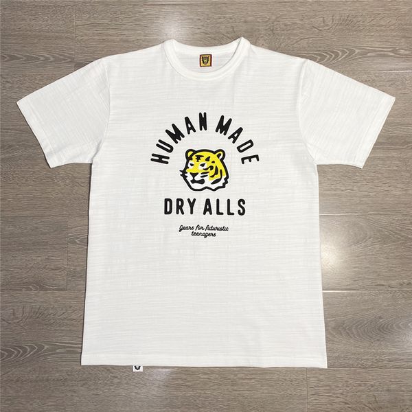 

2021 new slub cotton dry alls tiger imprints made human t-shirts of men's women t harajuku clothing iqs6, White;black